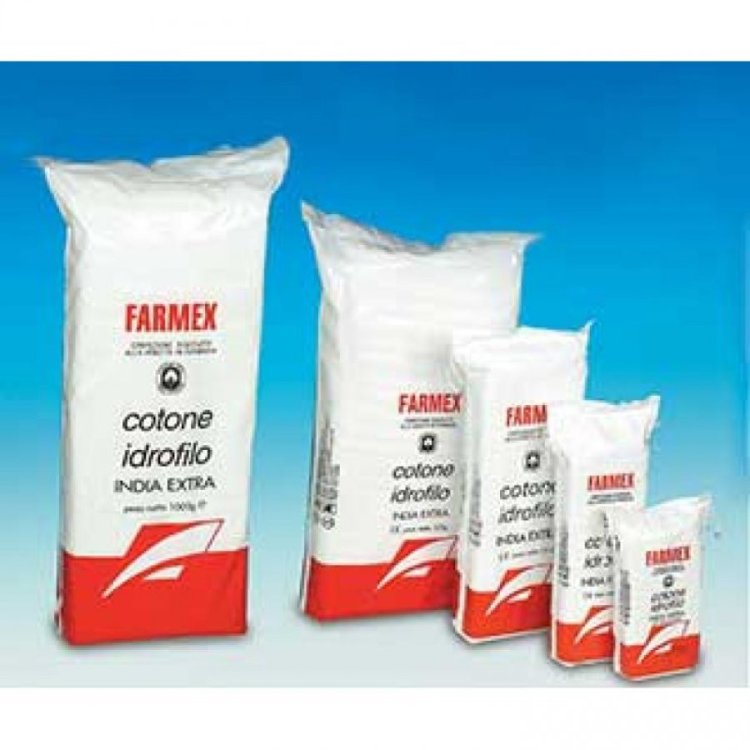 Farmex Cotone Idrofilo Zig-Zag Puro per Medicazione 100 g