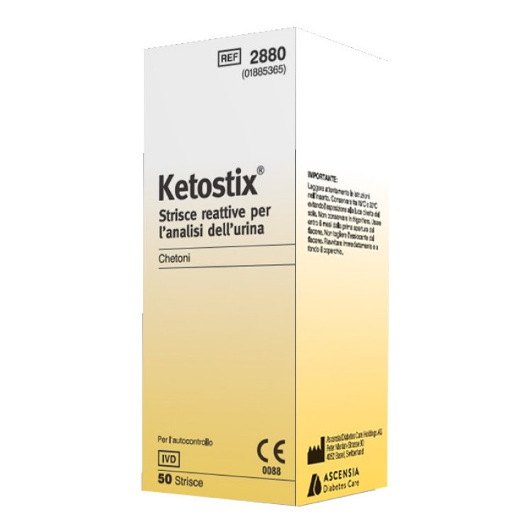 Ascensia Ketostix Strisce per Misurazione Chetonuria 50 Pezzi