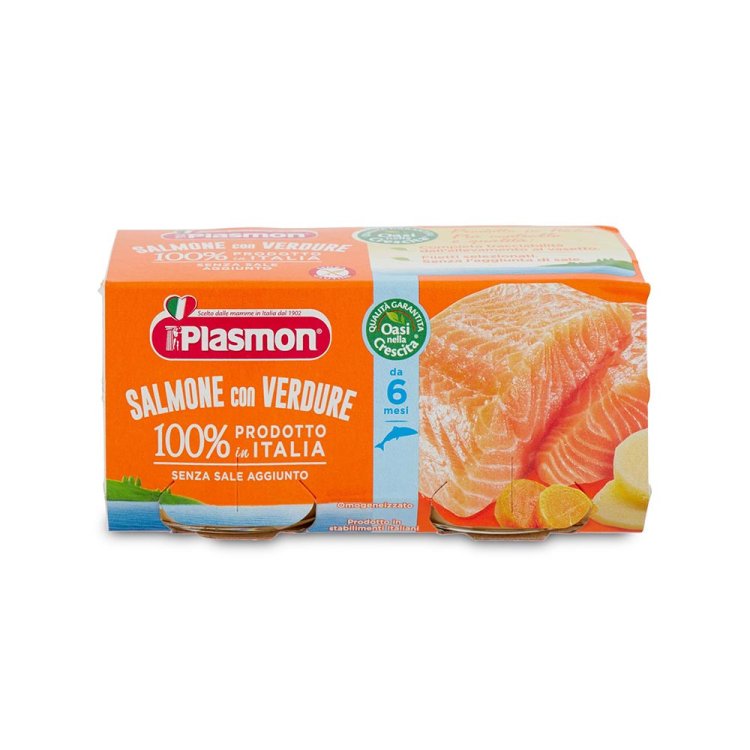 Plasmon Omogeneizzato Salmone e Verdure 2 Vasetti da 80g
