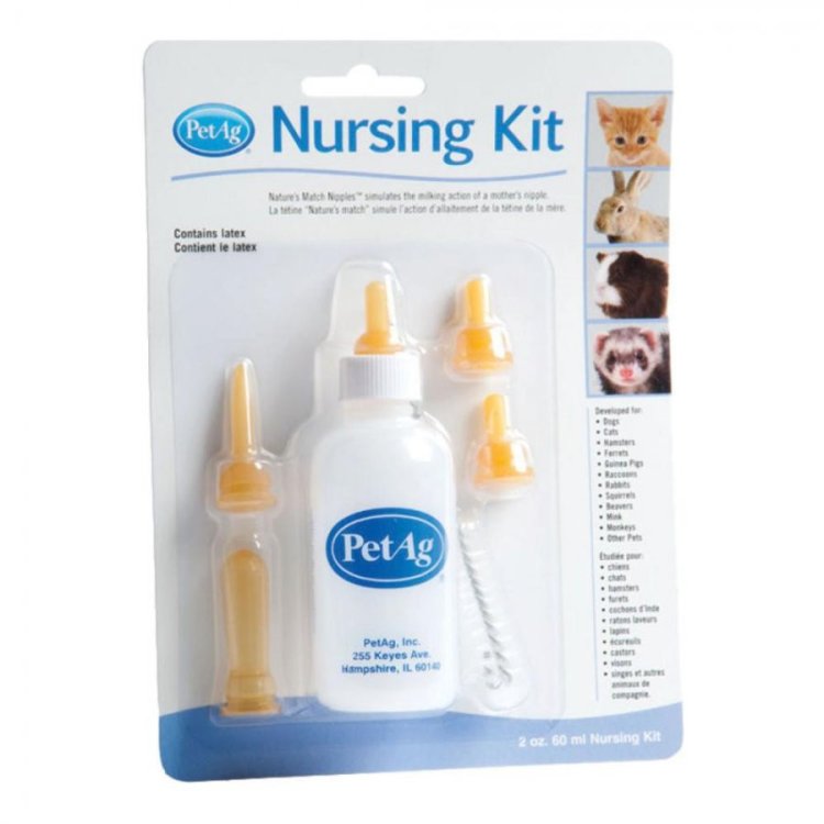 Chifa Nursing Kit Biberon Veterinario 60ml con Tettarelle e Scovolino