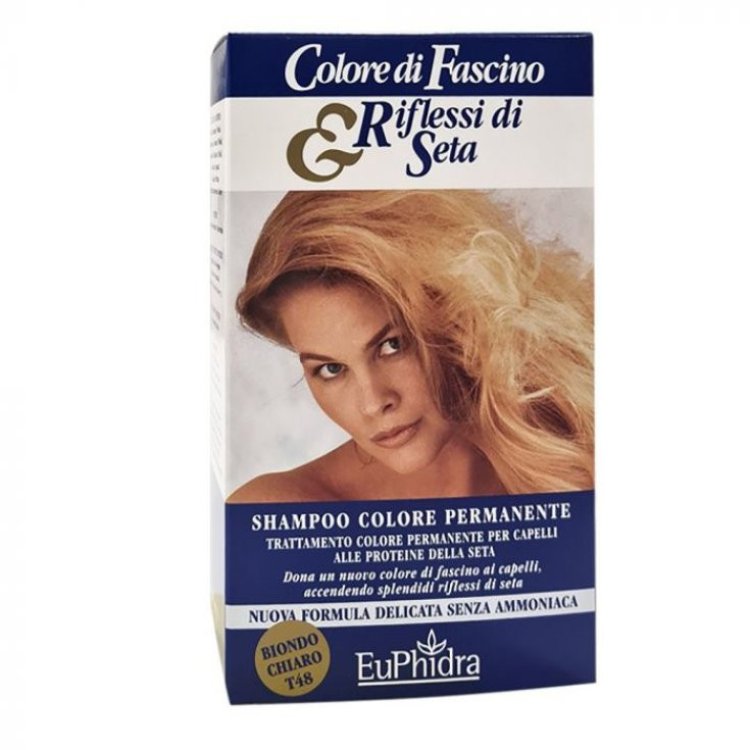 Euphidra Colore di Fascino Shampoo Colorante Permanente T48 Biondo Chiaro 120ml