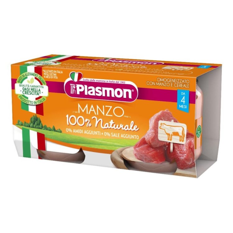 Plasmon Omogeneizzato Manzo 80g x2, Alimento per l'infanzia