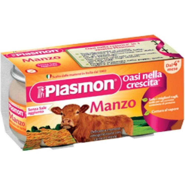 Plasmon Omogeneizzato Manzo 120g, 2 Pezzi