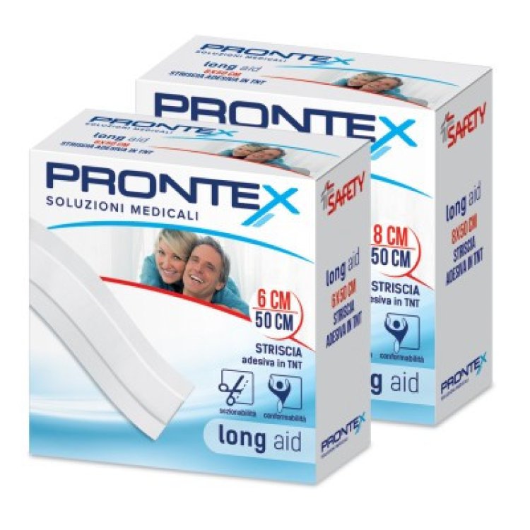 Prontex Long Aid Cerotto in Strisce per Protezione Ferite 50x8cm Prontex Long Aid Cerotto in Strisce per Protezione Ferite 50x8cm