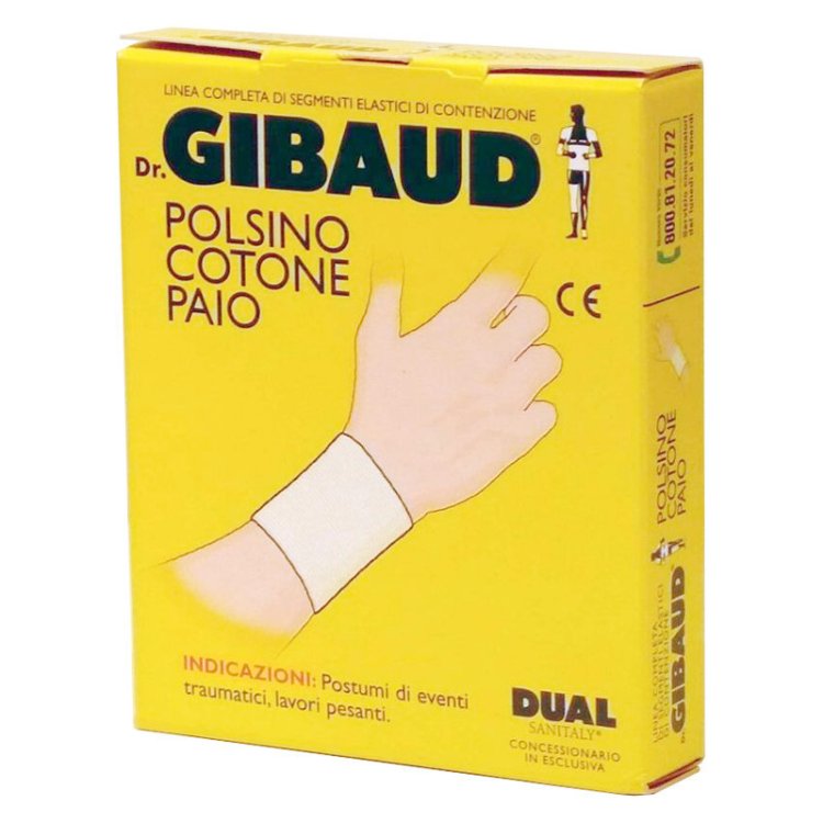 Gibaud Polsino Cotone Misura 2 Sostegno per Sport, 1 Paio Gibaud Polsino Cotone Misura 2 Sostegno per Sport, 1 Paio