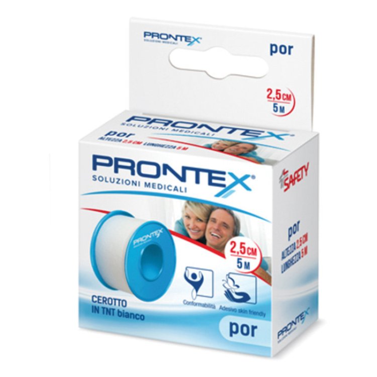 Prontex Por Carta Cerotto Tessuto Non Tessuto Ipoallergenico 2,5x500 cm Prontex Por Carta Cerotto Tessuto Non Tessuto Ipoallergenico 2,5x500 cm