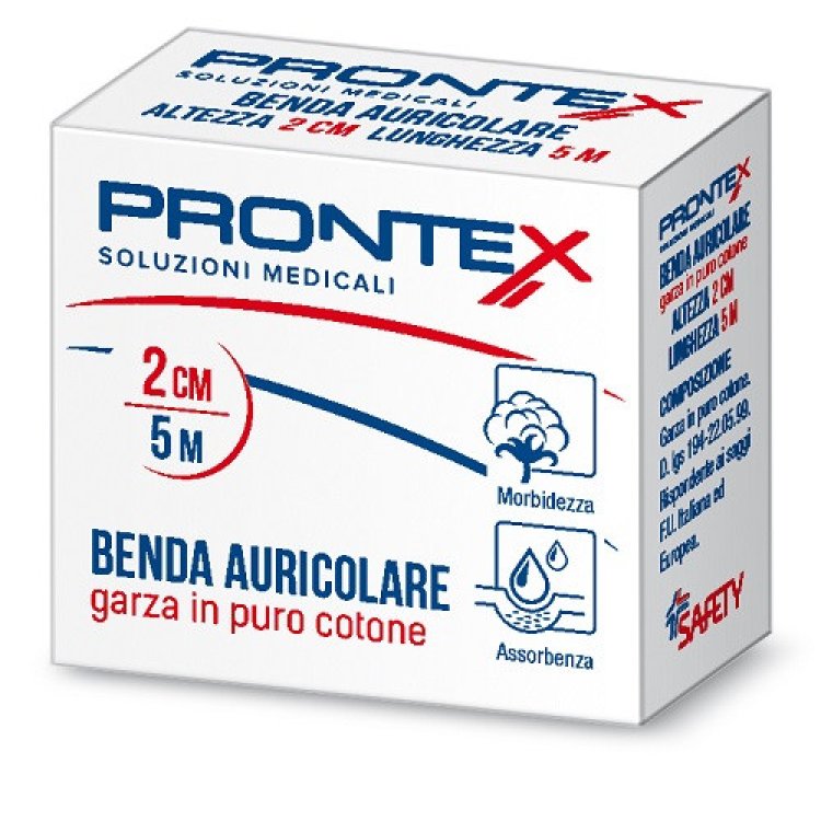 Prontex Benda Auricolare Garza Idrofila 2cm x 5m