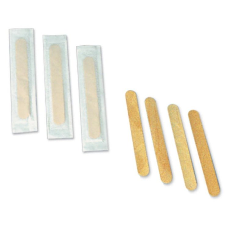 Safety Abbassalingua Legno Sterile Monouso in Busta Singola