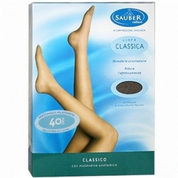 Sauber Linea Classica Collant 40 Den Compressione Media Taglia 4