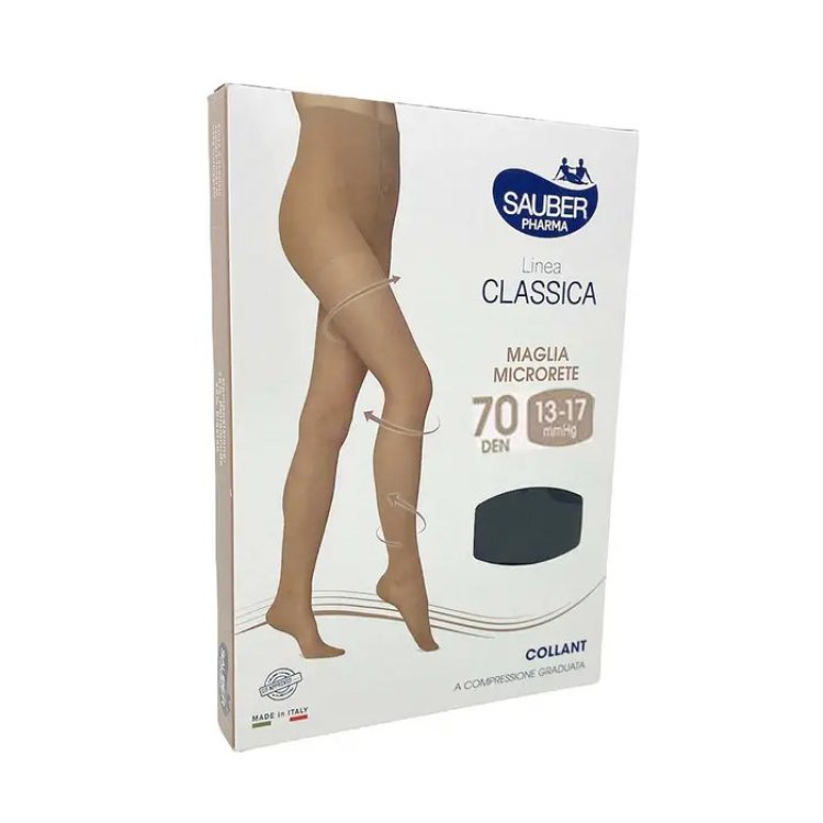 Sauber Classica Collant Maglia Microrete 70 Denari Nero Taglia 2