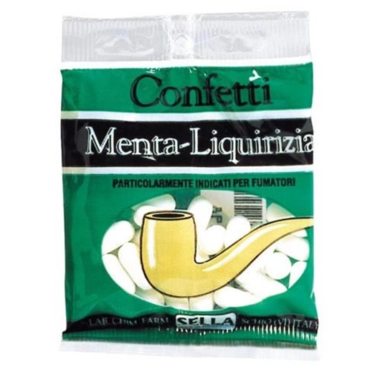 Sella Confetti Menta e Liquirizia Caramelle Rinfrescanti Busta 25 Pezzi