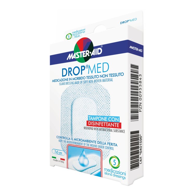 Master Aid Drop Med Medicazione Antisettica 7x5 cm