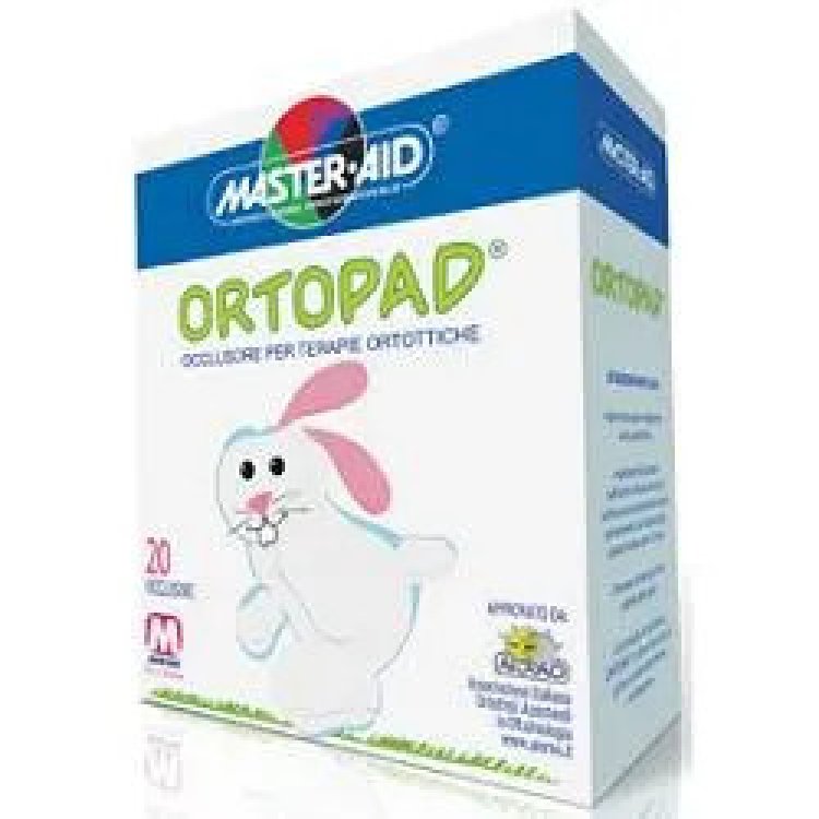Master Aid Ortopad Cerotto Oculare Bianco Regular per Ambliopia, 20 Pezzi
