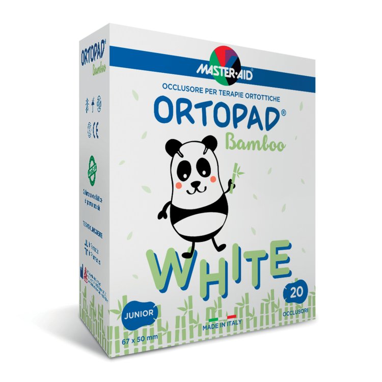 Master Aid Ortopad Cerotto Oculare Bianco Junior per Ambliopia e Strabismo - 20 Pezzi
