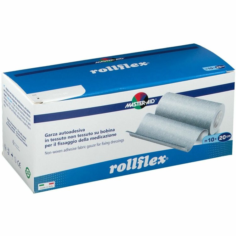 Master Aid Rollflex Cerotto Autoadesivo per Fissaggio Medicazioni 10 cm x 20 cm