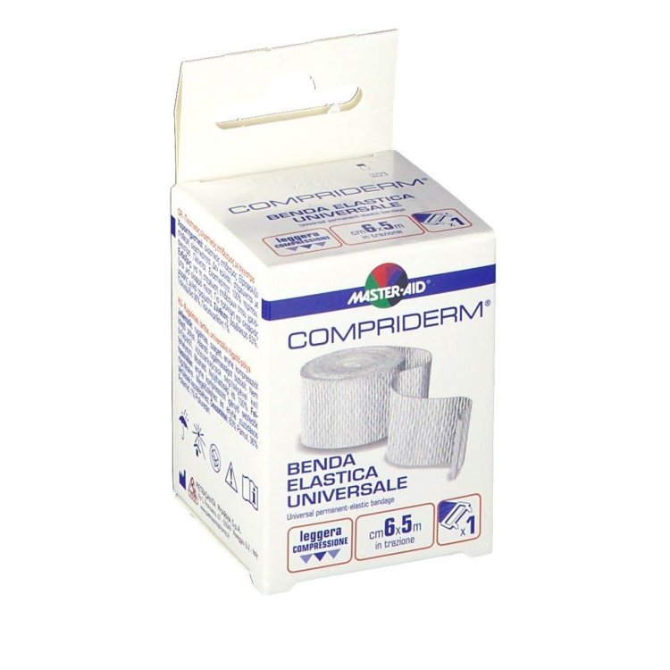 Master Aid Compriderm Benda Elastica Fissaggio Medicazioni 6 cm x 5 m