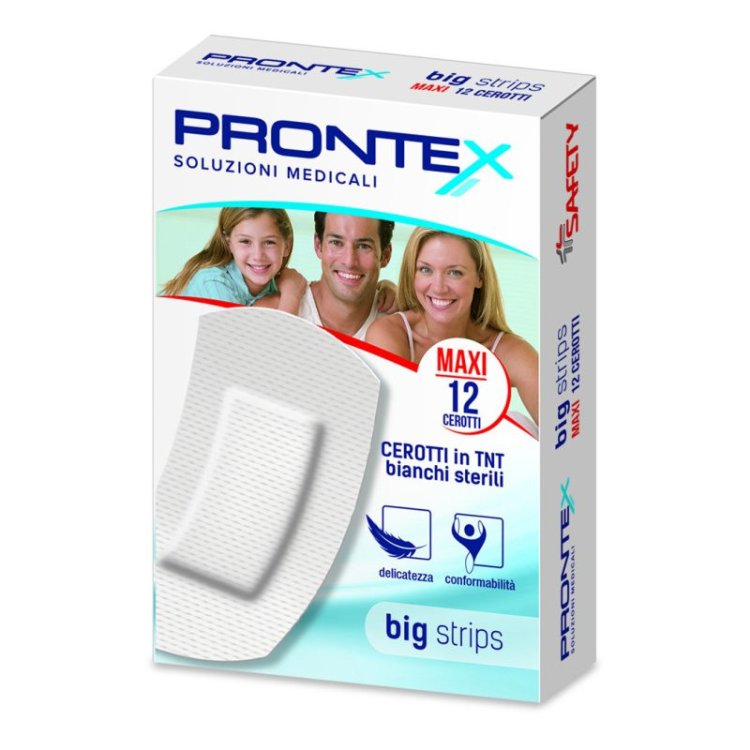 Prontex Big Strips Cerotti Sterili Maxi per Medicazione 12 Pezzi
