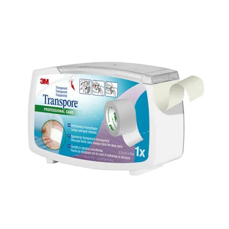 3M Telapore Cerotto in Rocchetto Tela Aerata per Fissare Medicazioni 2,5cm x 5m