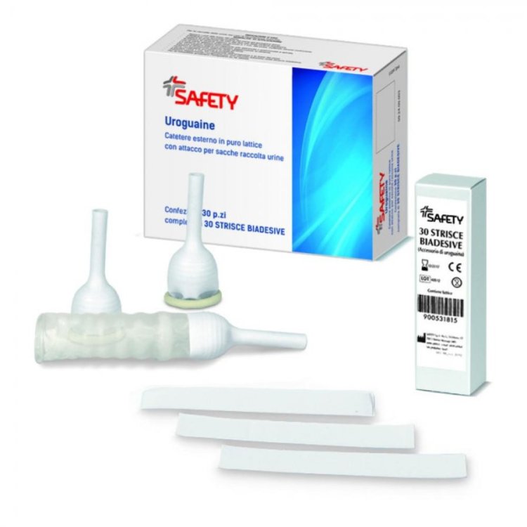 Safety Catetere Uroguaina Esterno 25 mm per Incontinenza - 30 Pezzi