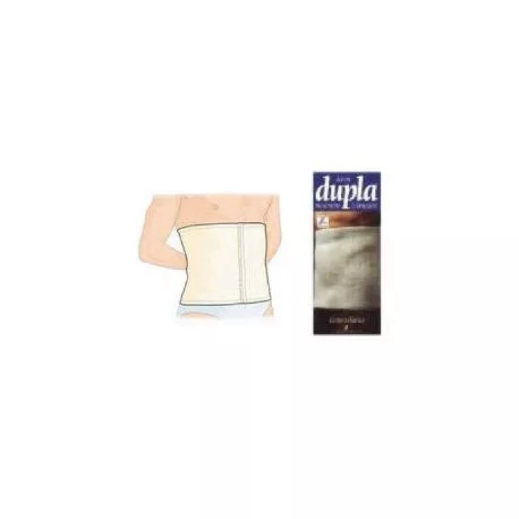 Dupla Cintura Elastica Bianca Taglia 2 per Sostegno Schiena
