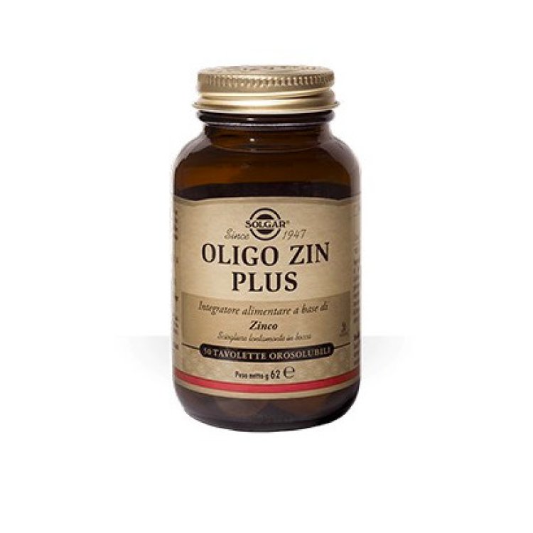 Solgar Oligo Zin Plus Integratore Zinco per Sistema Immunitario 50 Compresse Masticabili