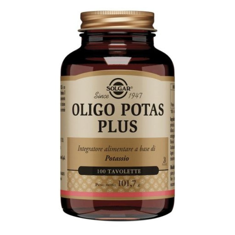 Solgar Oligo Potas Plus Integratore di Potassio per Funzione Muscolare, 100 Tavolette Solgar Oligo Potas Plus Integratore di Potassio per Funzione Muscolare, 100 Tavolette