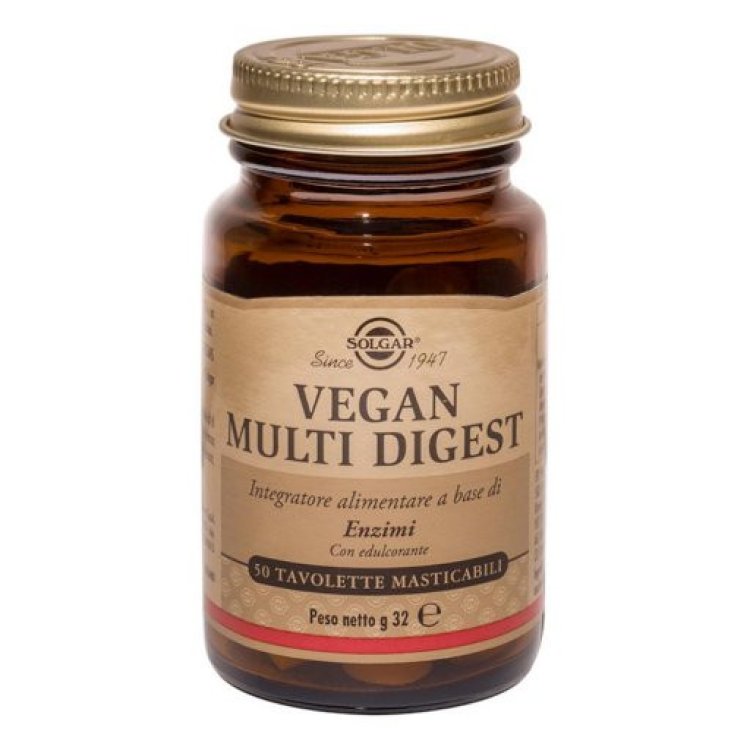 Solgar Vegan Multi Digest Integratore Enzimi Digestivi 50 Tavolette Masticabili Solgar Vegan Multi Digest Integratore Enzimi Digestivi 50 Tavolette Masticabili