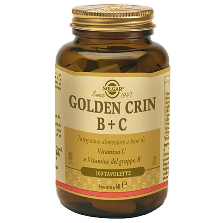 Solgar Golden Crin B+C Integratore per Capelli e Sistema Nervoso 100 Tavolette
