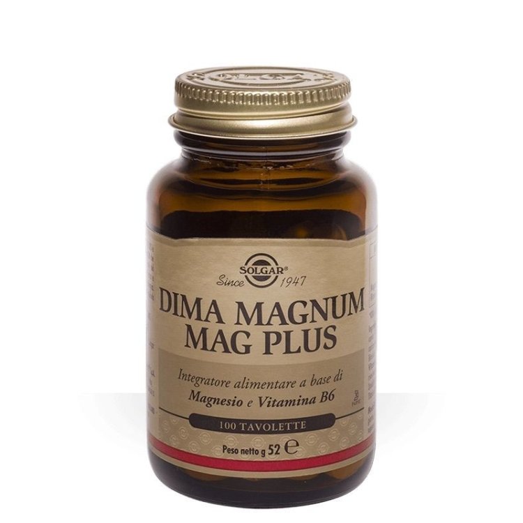Solgar Dima Magnum Mag Plus Integratore Magnesio e Vitamina B6, 100 Tavolette Solgar Dima Magnum Mag Plus Integratore Magnesio e Vitamina B6, 100 Tavolette