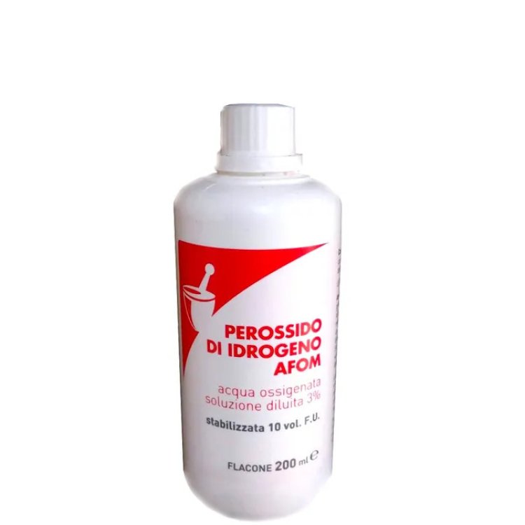 Afom Perossido Idrogeno 10 Volumi Disinfettante per Ferite 200ml