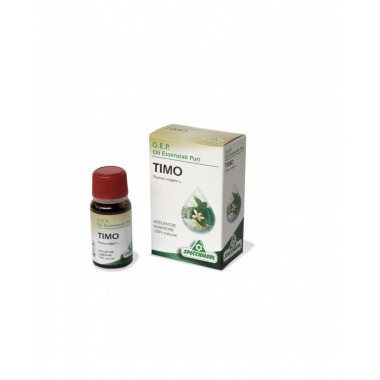 Specchiasol Timo Olio Essenziale Puro 10 ml, Fitoterapico Balsamico
