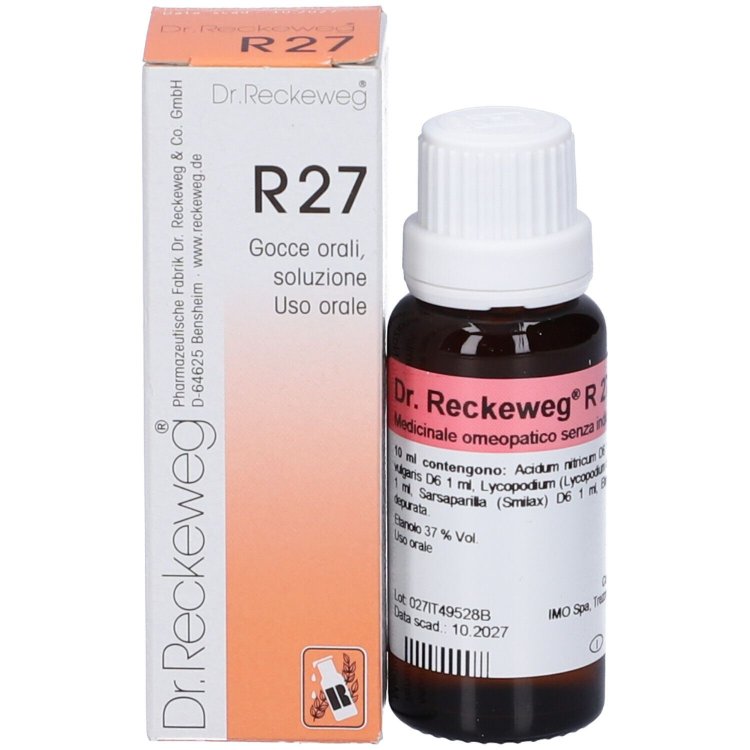 Dr. Reckeweg R27 Gocce Omeopatiche per Calcoli Renali 22ml Dr. Reckeweg R27 Gocce Omeopatiche per Calcoli Renali 22ml