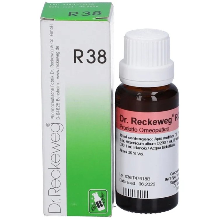 Dr. Reckeweg R38 Gocce Orali Rimedio Omeopatico Affezioni Addominali 22ml