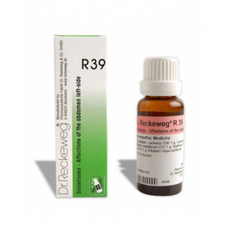 Dr. Reckeweg R39 Gocce Medicinale Omeopatico per Affezioni Addominali 22 ml Dr. Reckeweg R39 Gocce Medicinale Omeopatico per Affezioni Addominali 22 ml