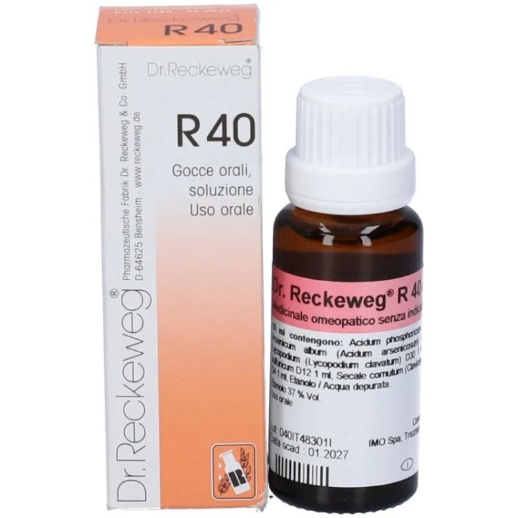 Dr. Reckeweg R40 Gocce Omeopatiche per Diabete Mellito 22ml