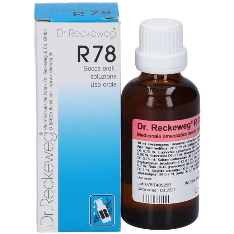 Dr. Reckeweg R78 Gocce Omeopatiche per Affezioni Oculari 50ml Dr. Reckeweg R78 Gocce Omeopatiche per Affezioni Oculari 50ml