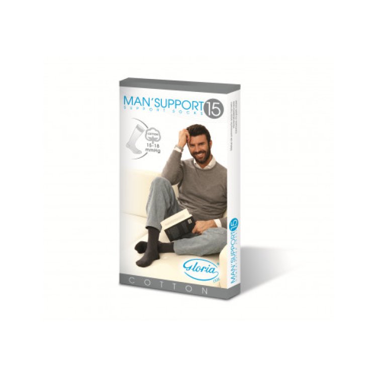 Gloria Man Support Gambaletto 15 in Cotone Bordeaux
