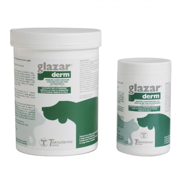 Teknofarma Glazar Derm N.F. Premiscela per Cani e Gatti per Problemi Cutanei 150g