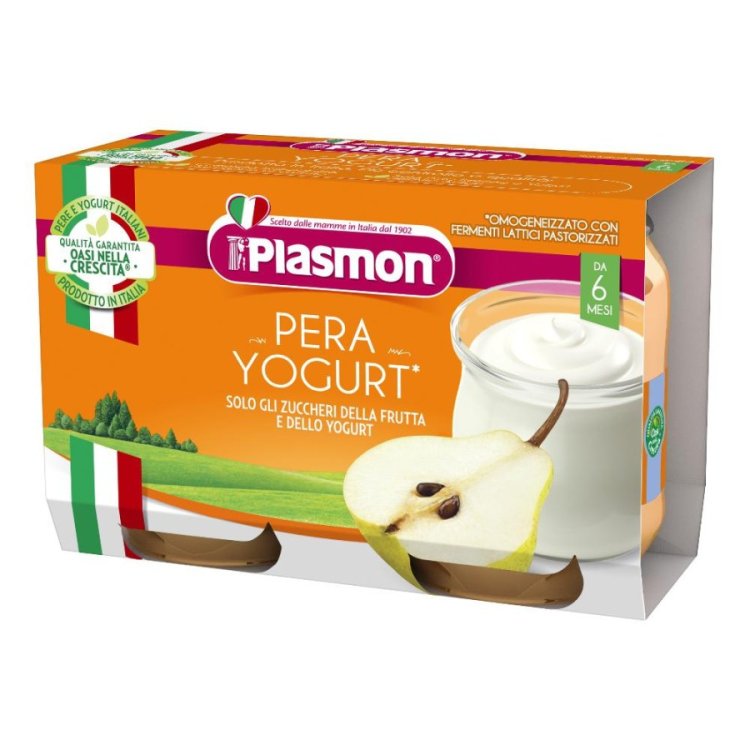 Plasmon Omogeneizzato Yogurt e Pera Merenda per Bambini 2 x 120g
