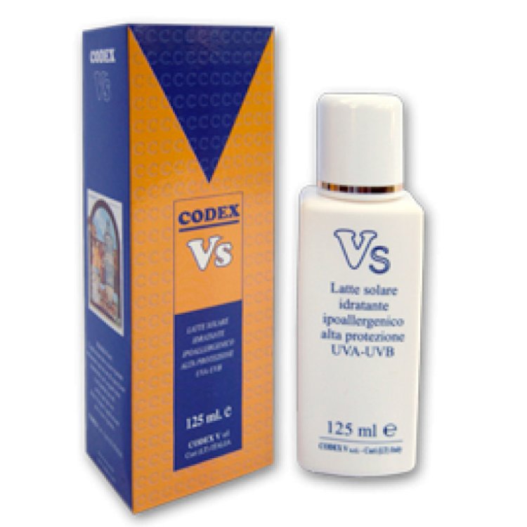 Codex Vs Latte Solare Idratante Protezione Alta 125 ml