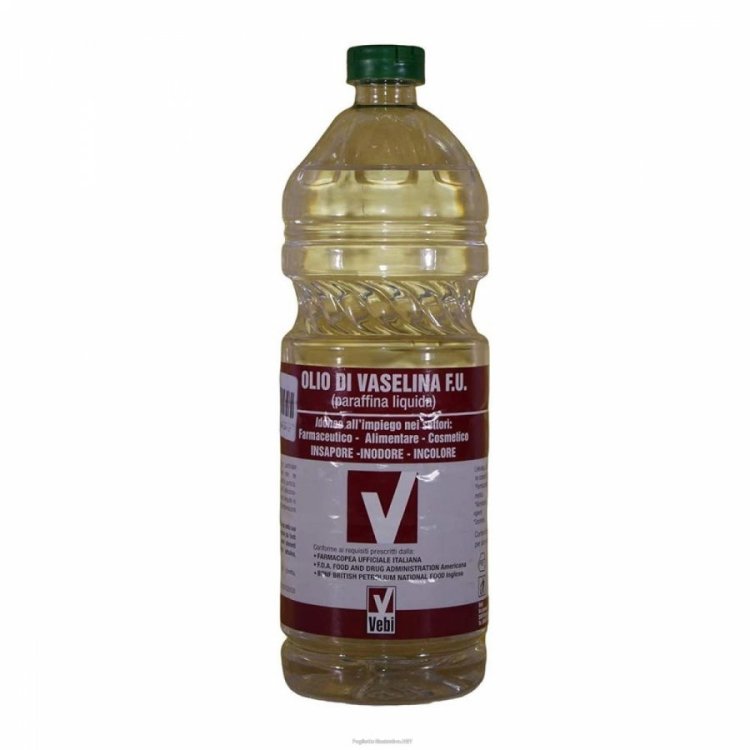Vebi Olio di Vaselina 1000ml Puro per Uso Farmaceutico