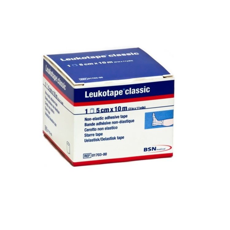 Leukotape Benda Anelastica per Bendaggi Funzionali 5 cm x 10 m