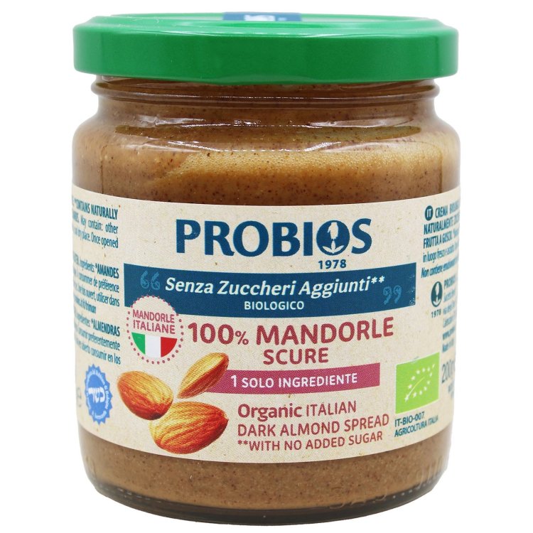 Probios Crema di Mandorle Scura 100% Italiane 200g