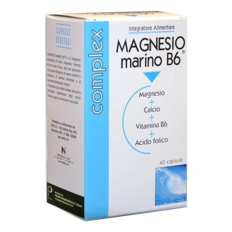 Piemme Pharmatech Magnesio Marino B6 Integratore Alimentare per Stanchezza - 40 Capsule
