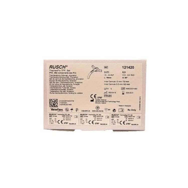 Teleflex Kit Tracheofix 8,5mm Cannula Tracheostomica non Cuffiata Fenestrata