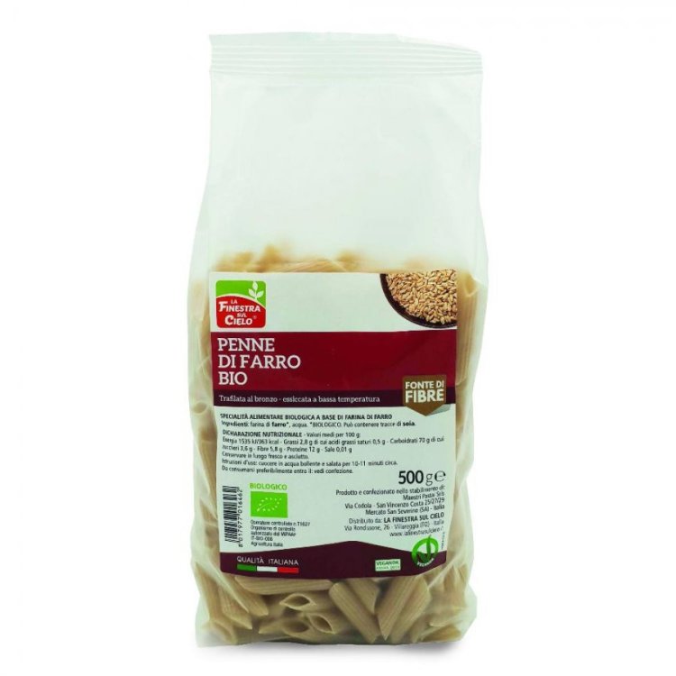 Biotobio Penne di Farro Bio Trafilata al Bronzo Ricca di Fibre 500g