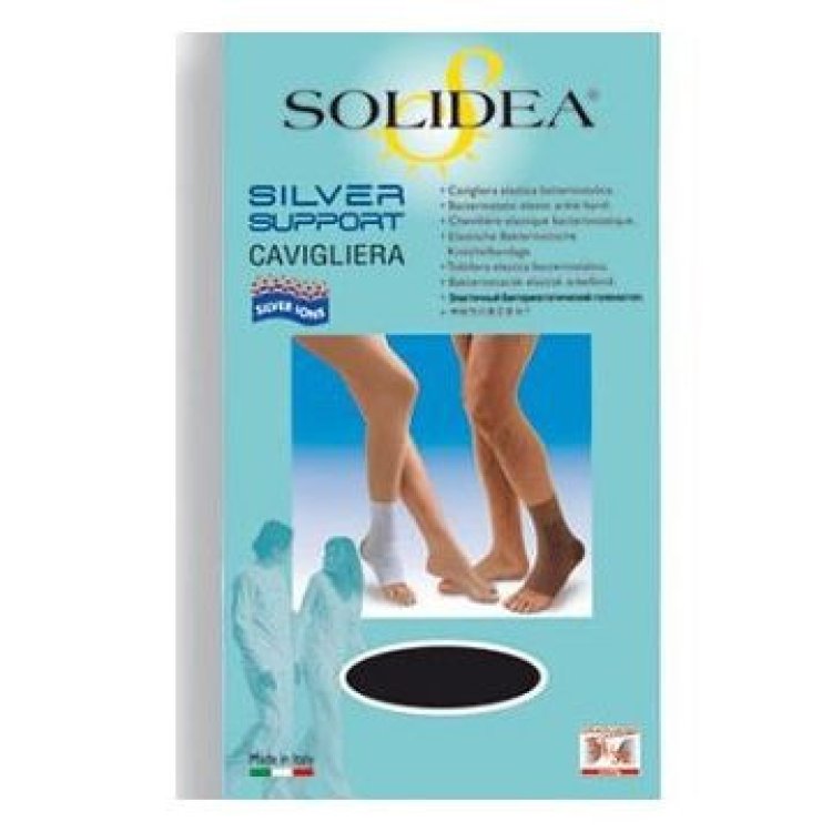 Solidea Silver Support Cavigliera Elastica Compressione 23/32 mmHg Cammello Taglia XL