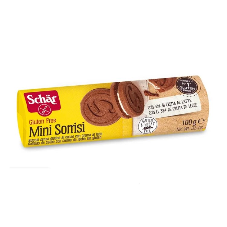 Schar Mini Sorrisi Biscotti Cacao e Latte Senza Glutine per Celiaci 100g