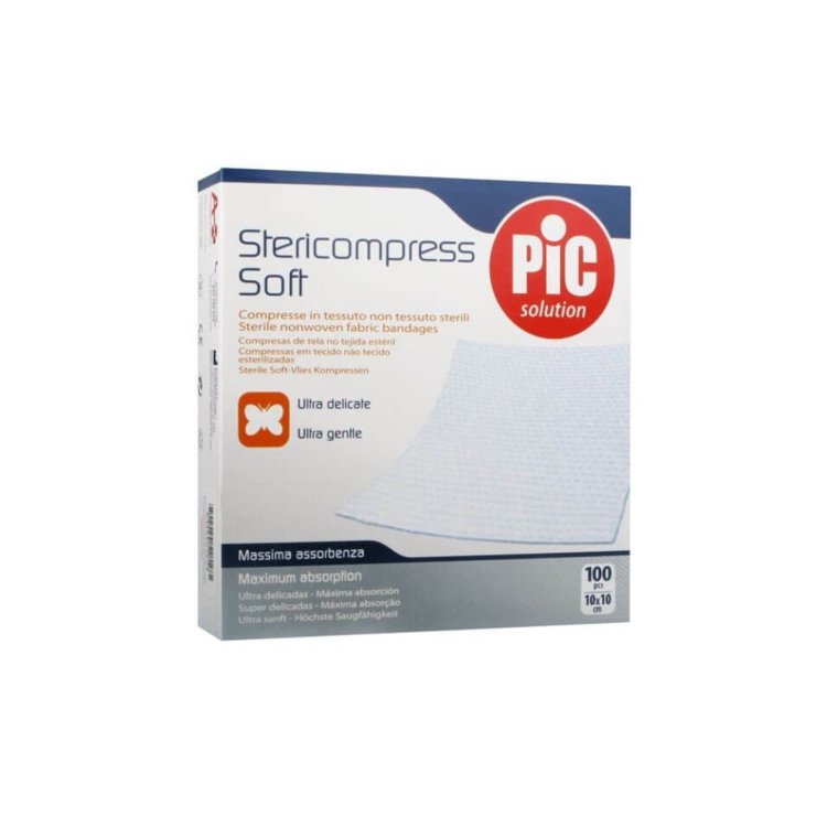 Pic Stericompress Garza TNT Ipoallergeniche per Medicazioni 10x10 cm 100 Pezzi