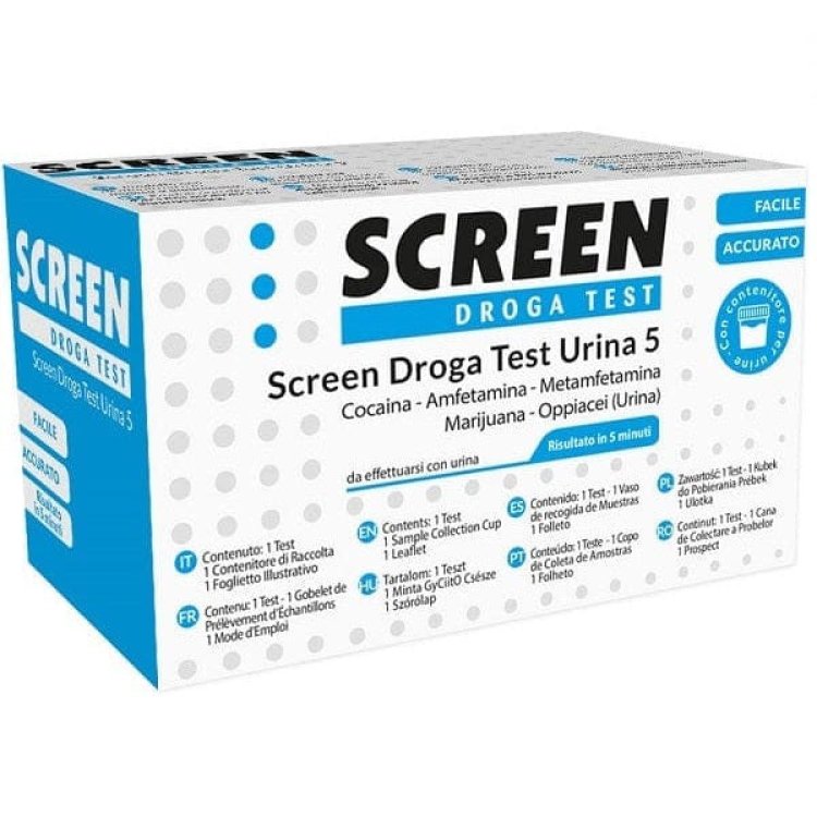 Screen Italia Test Droghe Urina 5 Droghe Monofase Qualitativo Parafarmaco Screen Italia Test Droghe Urina 5 Droghe Monofase Qualitativo Parafarmaco